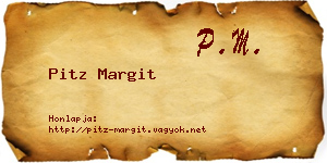 Pitz Margit névjegykártya